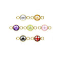 GP 8mm Charms Connectors 1/20 14k Gold Filled Permanent Jewelry Chains Cuff Bangle Bracelet Making Jewellery Wholesale
