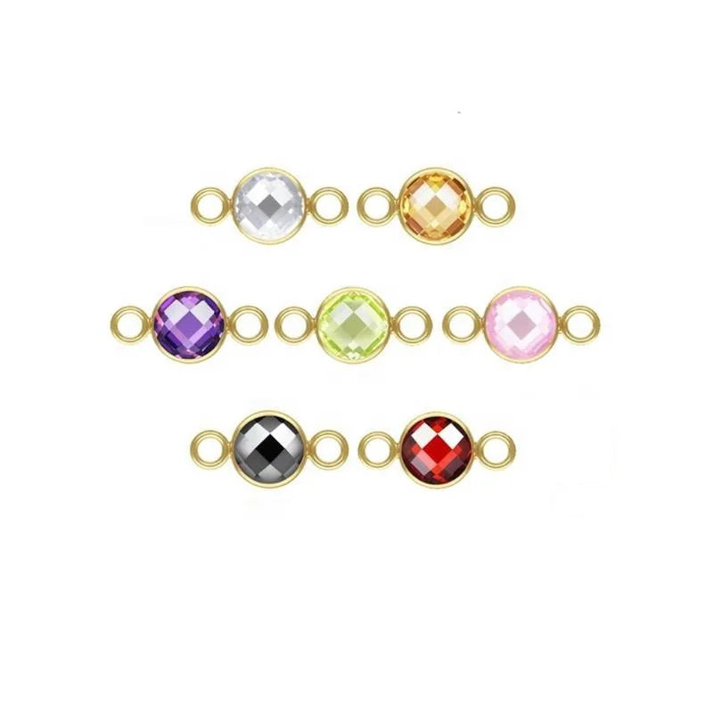 GP 8mm Charms Connectors 1/20 14k Gold Filled Permanent Jewelry Chains Cuff Bangle Bracelet Making Jewellery Wholesale