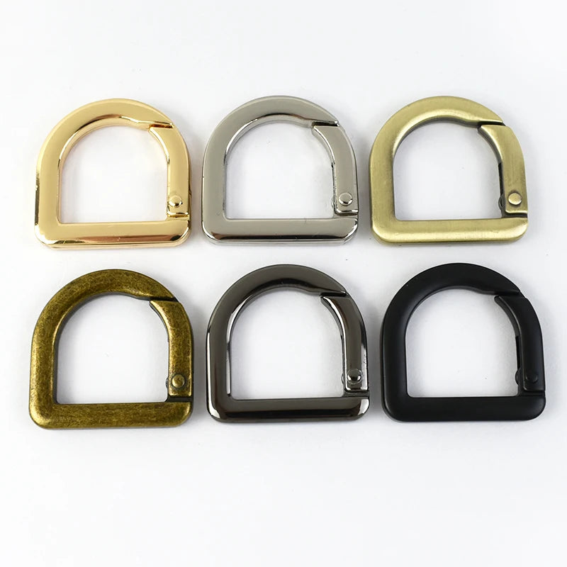 Deepeel XP048 20mm DIY Bag Hardware Accessories D-Shaped Spring Ring Hook Buckles Keychain Lobster Clip Alloy D Rings Buckle