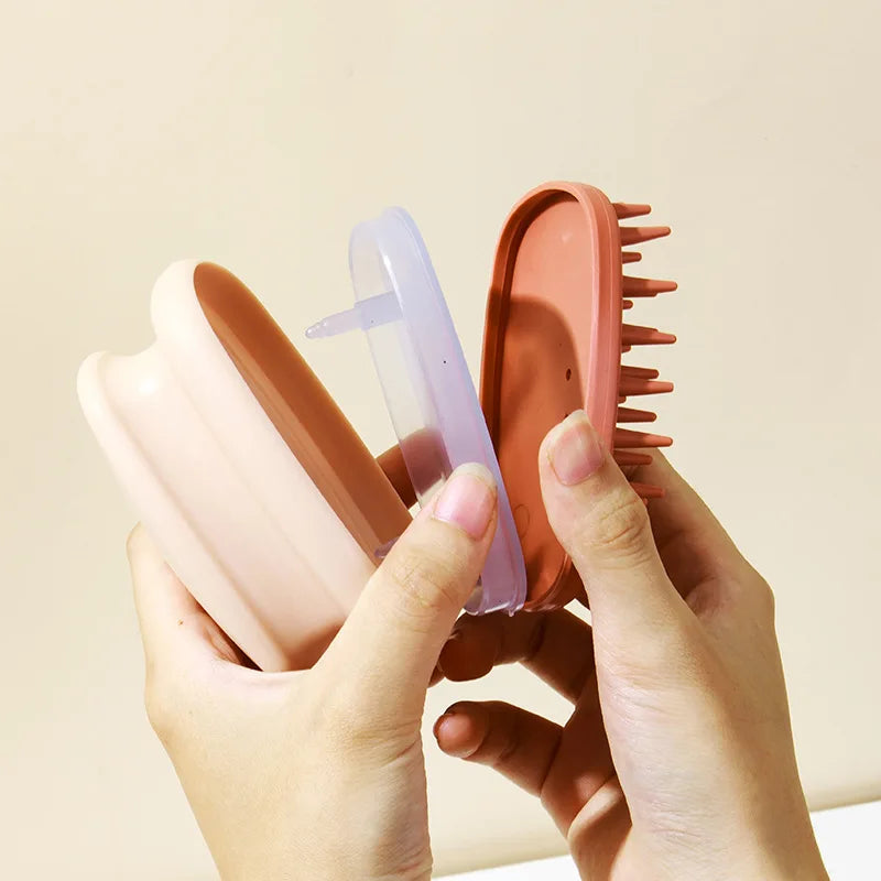 Soft Silicone Scalp Massager Hair Brush with ABS Handle Shampoo Back Scrub Scalp Massage Scrubber