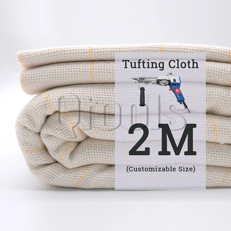 Manufacturer's Custom Embroidery Fabric 2m Width Yellow Guideline Weaving Tufting Cloth Different Sizes for DIY Rugs Upholstery