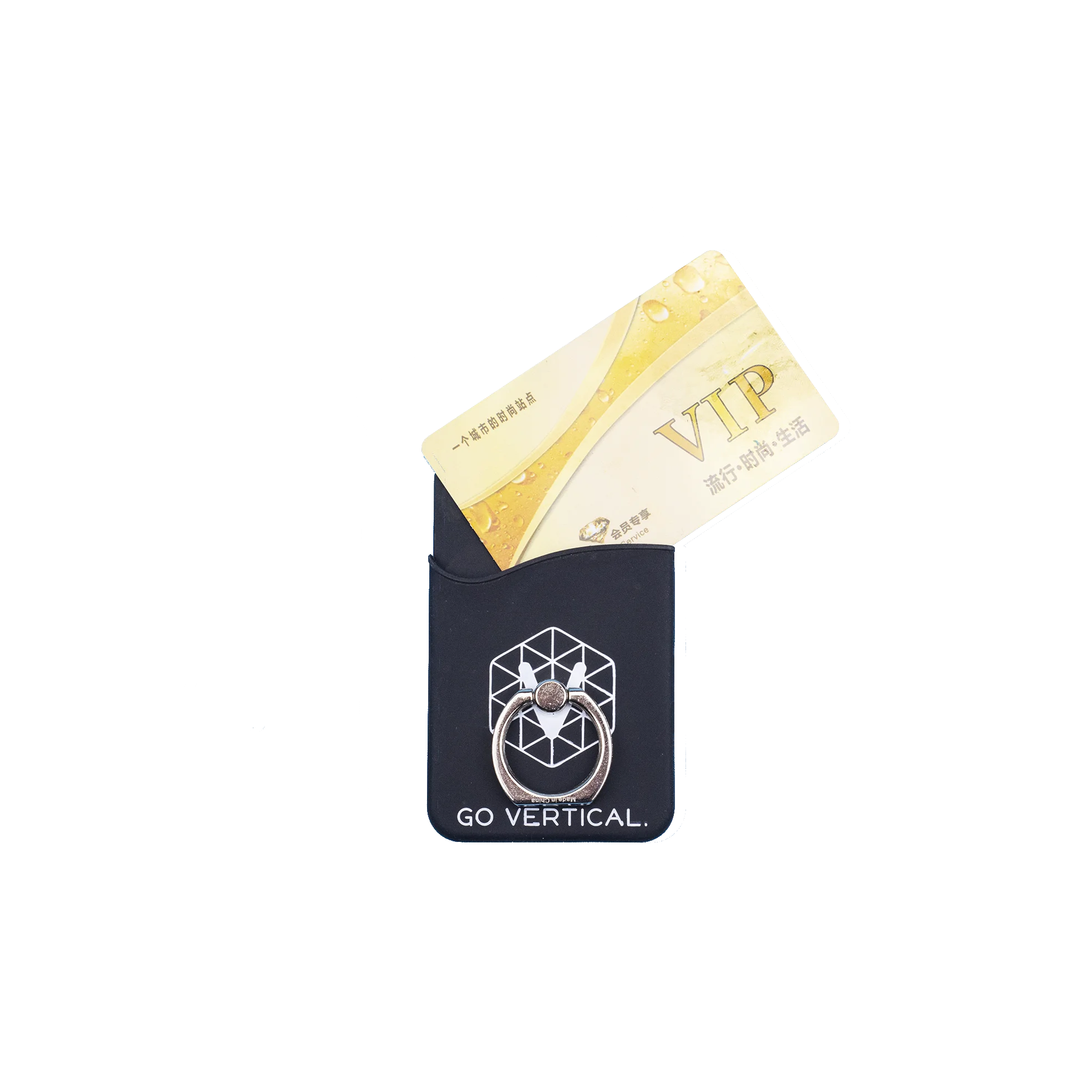 2020 Hot Selling Toplin Brand 3M Silicone Phone Card Holder with Metal Ring Stand Custom Logo & OEM/ODM Accepted