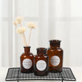 Amber Small Glass Bud Flower Vase Amber Apothecary Jar for Essential Oil Reed Diffuser