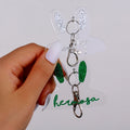 Popular 2025 Holiday Asymmetrical Cute Animal Accessory Blend Sequin Easter Egg Rabbit Resin Cut Geometric Acrylic Drop Keychain