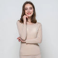 Knitted Silk 100% Mulberry Silk Thermal Underwear Set Thermal Pants