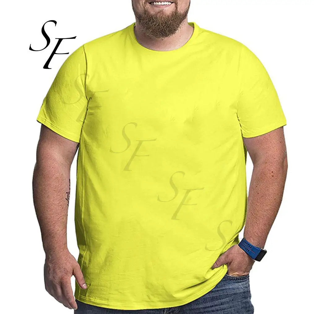 Custom Logo Cotton Men Big and Tall Clothing Oversized T-shirt Plus Size Xxxxxxl Loose Large Casual Blank Shirts for Men