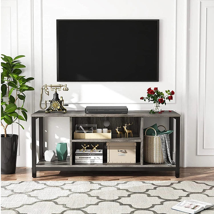 Custom Made Home Furniture Living Room Simple Design Nordic Modern Console Wooden TV Stand Storage Cabinet Without Door