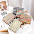 Ultra-Thin Mini Short Female Purse with Braided Pattern Fashionable Multi-Functional Money Clip Anti-Theft Feature for Girls