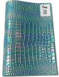 Embossed Mirrored Crocodile Skin Pu Leather-Elastic & Waterproof for Shoes Bags Furniture & Car Use