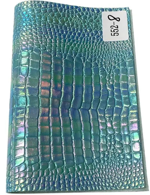 Embossed Mirrored Crocodile Skin Pu Leather-Elastic & Waterproof for Shoes Bags Furniture & Car Use
