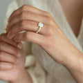 Special Design Adjustable Natural Pearl Ring White Shell Flower Freshwater Pearl Ring Jewelry for Women