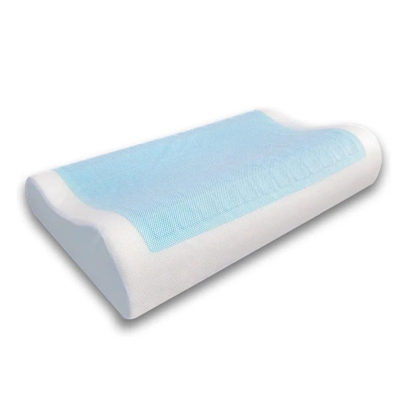 Cooling Gel Orthopedic Memory Foam Pillow with Removable Mesh Cover Neck Support Plant & Cartoon Patterns