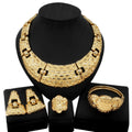 Zhuerrui Italiano Gold Designs Women Jewellery Set Party Fine Costume Jewelry Set Luxury Big Necklace Jewellery Sets H0001