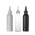 Plastic Bottle with Nozzle Twist Top Caps Empty Hot Sale 4oz 6oz 8oz PET Amber Clear Cosmetic Hair Growth Oils Applicator Bottle