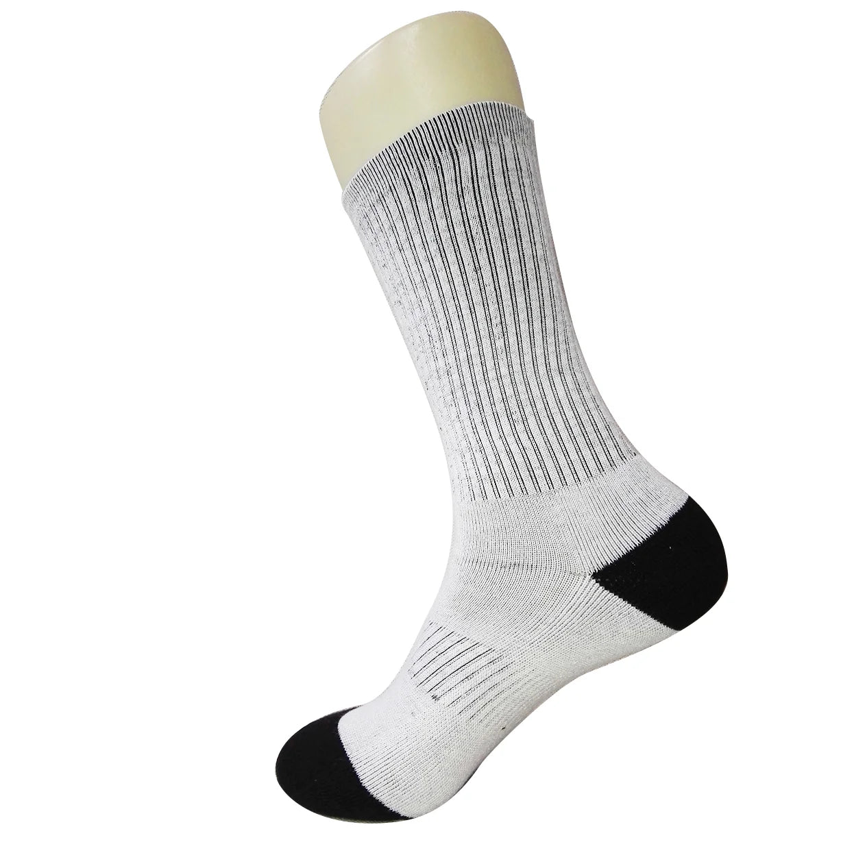 High-Crew Breathable White Blank Polyester Socks for Sublimation with Customizable Body Logo