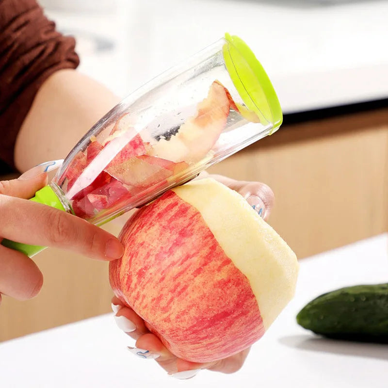 MUYI Manual Plastic Stainless Steel Kitchen Gadget for Home Apple Fruit Palm Peeler for Potato Vegetable