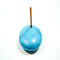 HY Hottest Product Blue Turquoise Egg Incense Holder Balance Healing Meditation Figurines for Decoration