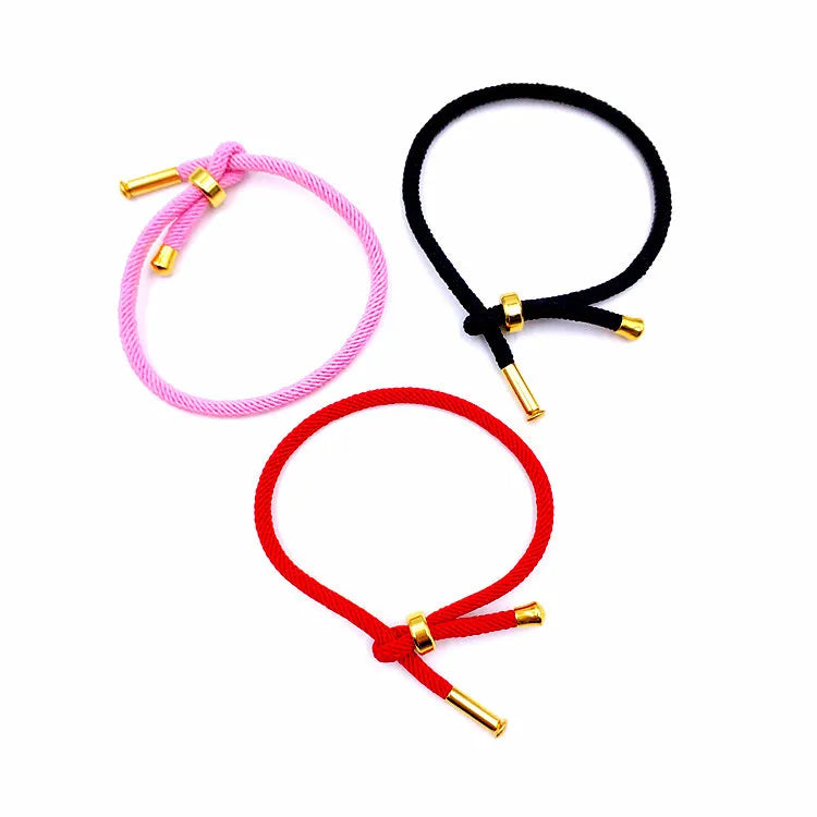 Adjustable Milan Hand Rope Accessories Semi-Finished Products Bracelet DIY Red Bead Rope for Men Women Religious Wholesale