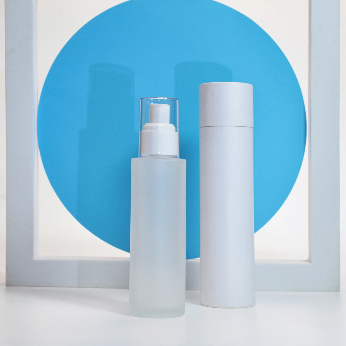 Recyclable Eco-friendly Lotion Vacuum Pump Frosted Glass 50ml 70ml Skin Care Bottle
