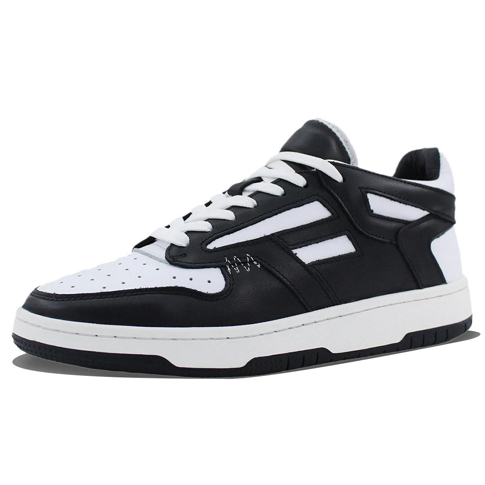 Top-Notch Cowhide Genuine Leather Men's Running Shoes Breathable Casual Chunky Sneakers for Daily Life Winter Hiking Walking