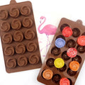 615 Factory Free Sample 15 Hole vortex Shape Silicon Resin Mold Silicon Chocolate Moulds Silicone Ice Cube Tray