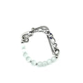 Opal Cat Eye Natural Stone NK Stainless Steel Chain Bracelet logo Pendant STB029