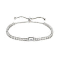 Aaa Zircon Tennis Bracelet for Women Shining Silver Blue Green Purple Black Birthstone Crystal Bracelet Jewelry