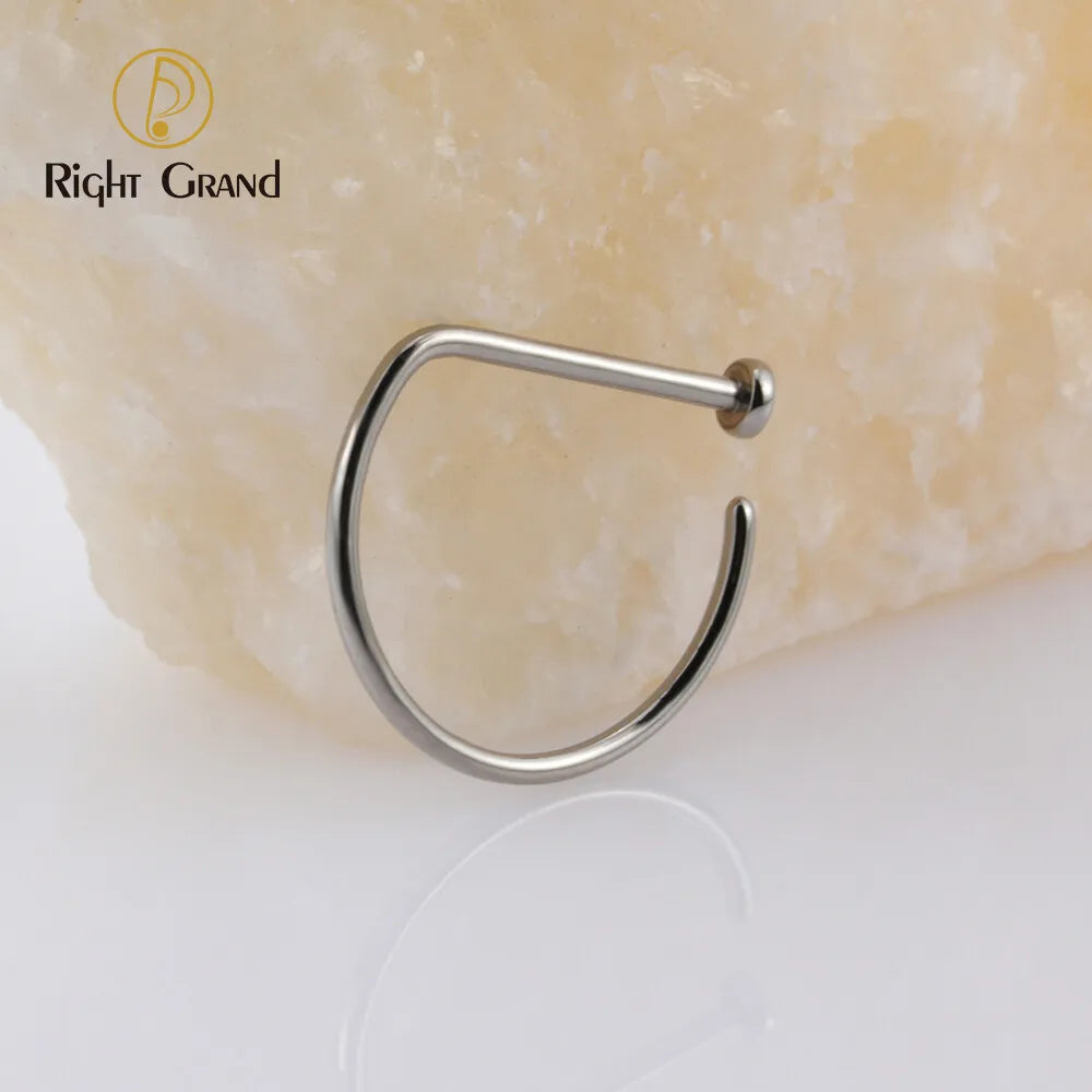 Professional Manufacturer Supplier ASTM F136 Titanium Simple Nose Stud Pin Nose Ring
