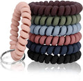 Wrist Keychain Plastic Spring Flexible Spiral Wrist Coil Stretchable Band Wristlet Keychain Bracelet Key Chains