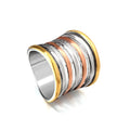Hip-Hop Trend Jewelry Custom Wholesale Waterproof Mixed Colour Stainless Steel Rings for Men