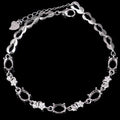 Sterling Silver 5*7mm Semi Mount Bracelet Empty Frame Blank Claws Setting S925 Base Holder Without Center Stone Inlay for DIY
