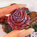 Hot Sale Wholesale Ocean Jasper Roses Crystal Cravings Craved Colorful Crystal flower Healing Energy Stone for Gift