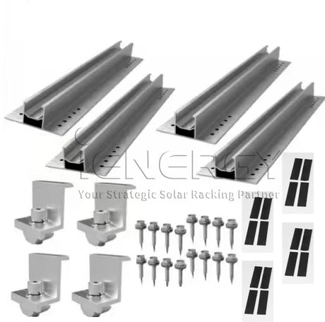 Cost Saving Short Length Metal Roof Solar Panel Railless  Mounting System Tin Roof Mount Bracket Aluminium Mini Rail