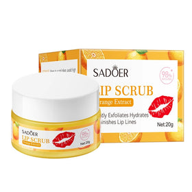Private Label SADOER Orange Strawberry Extract Gentle Exfoliating Lip Scrub Hydrating Nourishing Repairing Lip Mask