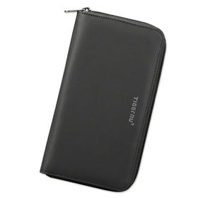 Tigernu T-S8081 Men's Oxford Zipper Wallet Bag with Polyester Lining Waterproof Long Style for Daily & Meeting Use
