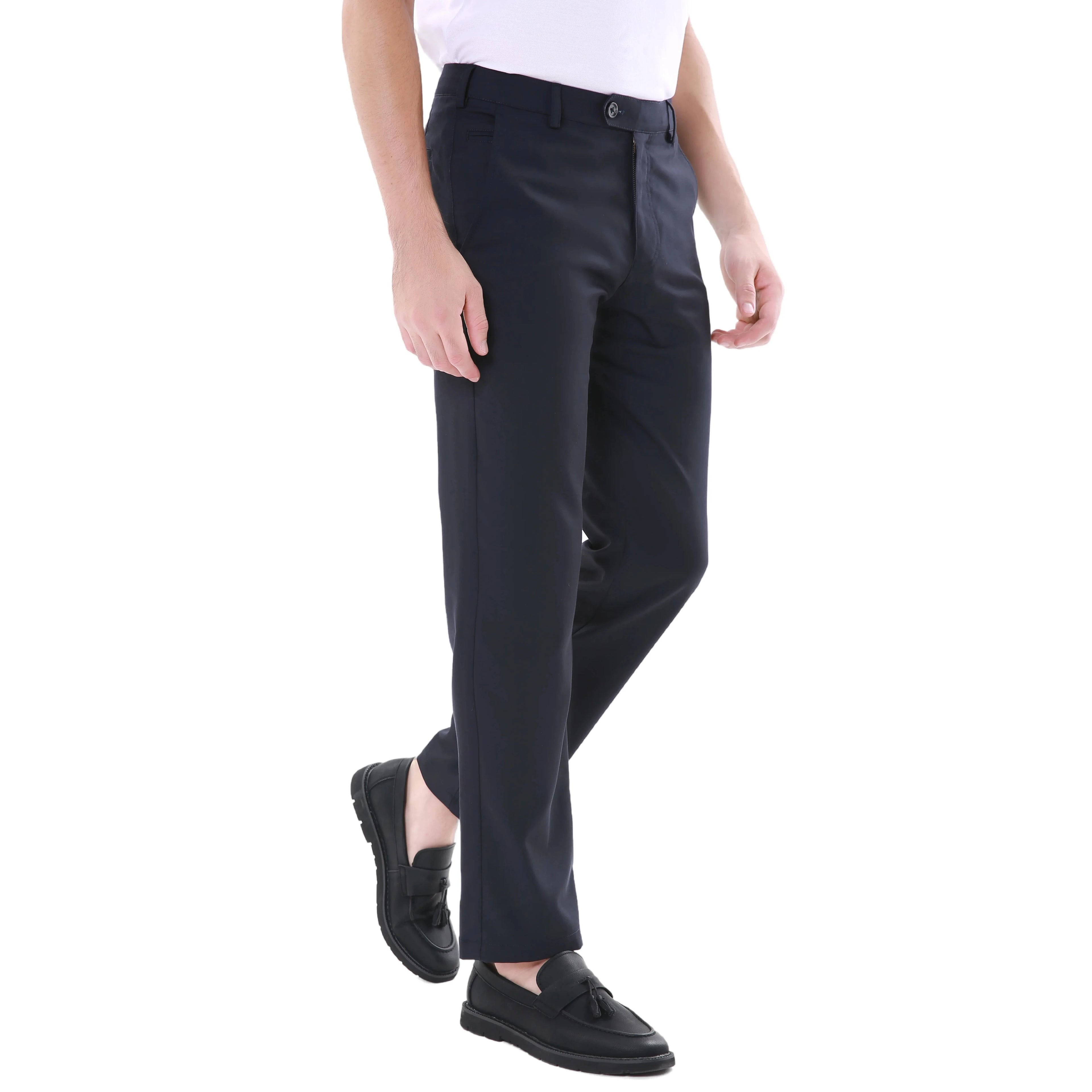 2023 Bosha Men's Custom Casual Pants Sustainable Breathable Trousers in Various Colors Mid Waist & Zipper Fly