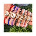 RisingMoon Rope String Braided Bracelets Handmade Jewelry Blue Evil Eye Charms Butterfly Bracelets Adjustable