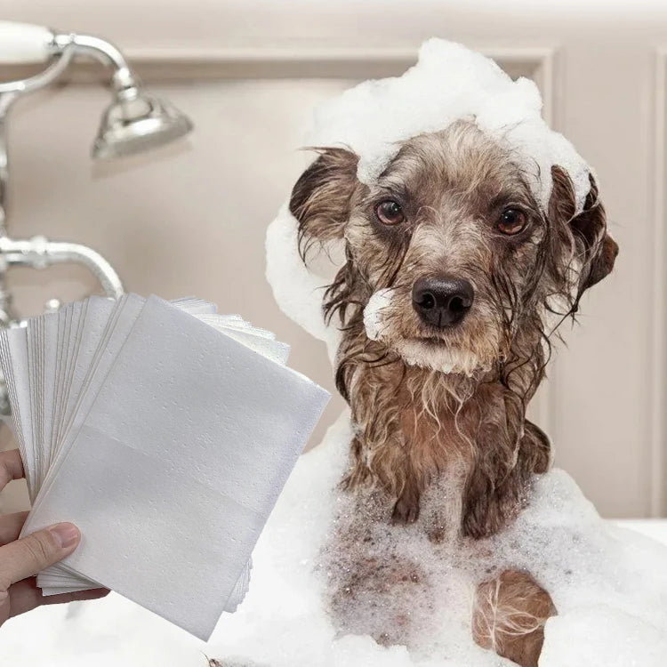 Eco-Friendly Pet Cleaning Sheets with Deep Stain Removal & Smooth Hair for Dogs
