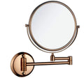 8 Inch Rose Gold Extendable 3X Hanging Wall Mounted Makeup Round Double-Sided 360 Swivel Magnification Fold Bathroom Mirror