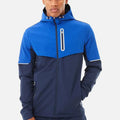 Waterproof Windbreaker Jacket Four Way Stretch Sportswear Reflective Logo Zip Pockets Lightweight Jacket Men