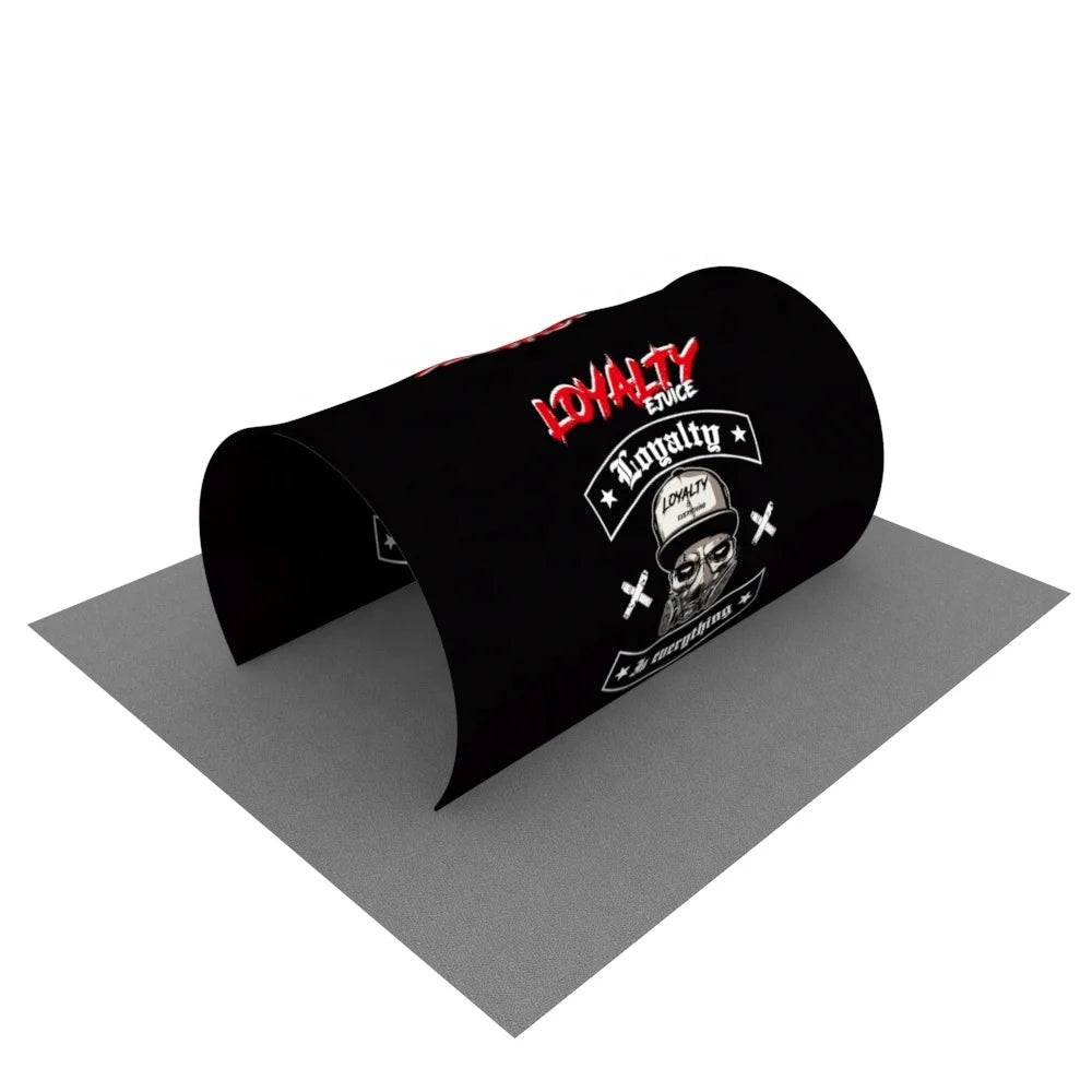 Portable Fast Install Party Event Expo Aluminum Frame Custom Logo Tradeshow Promotion Exhibition Stretch Tent Fabric Tunnel