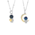 Fashion Lovely Maiden Jewelry Stainless Steel Accessories Couple Pendant Necklace Astronaut Couple Necklace