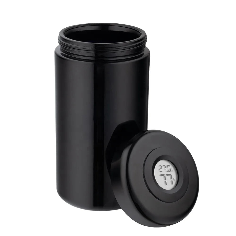 Luxury 500 ML Black Dark Violet Glass Jar Screw Top Lid for Desktop Storage Cream Smell Proof Herb Spice UV Protection