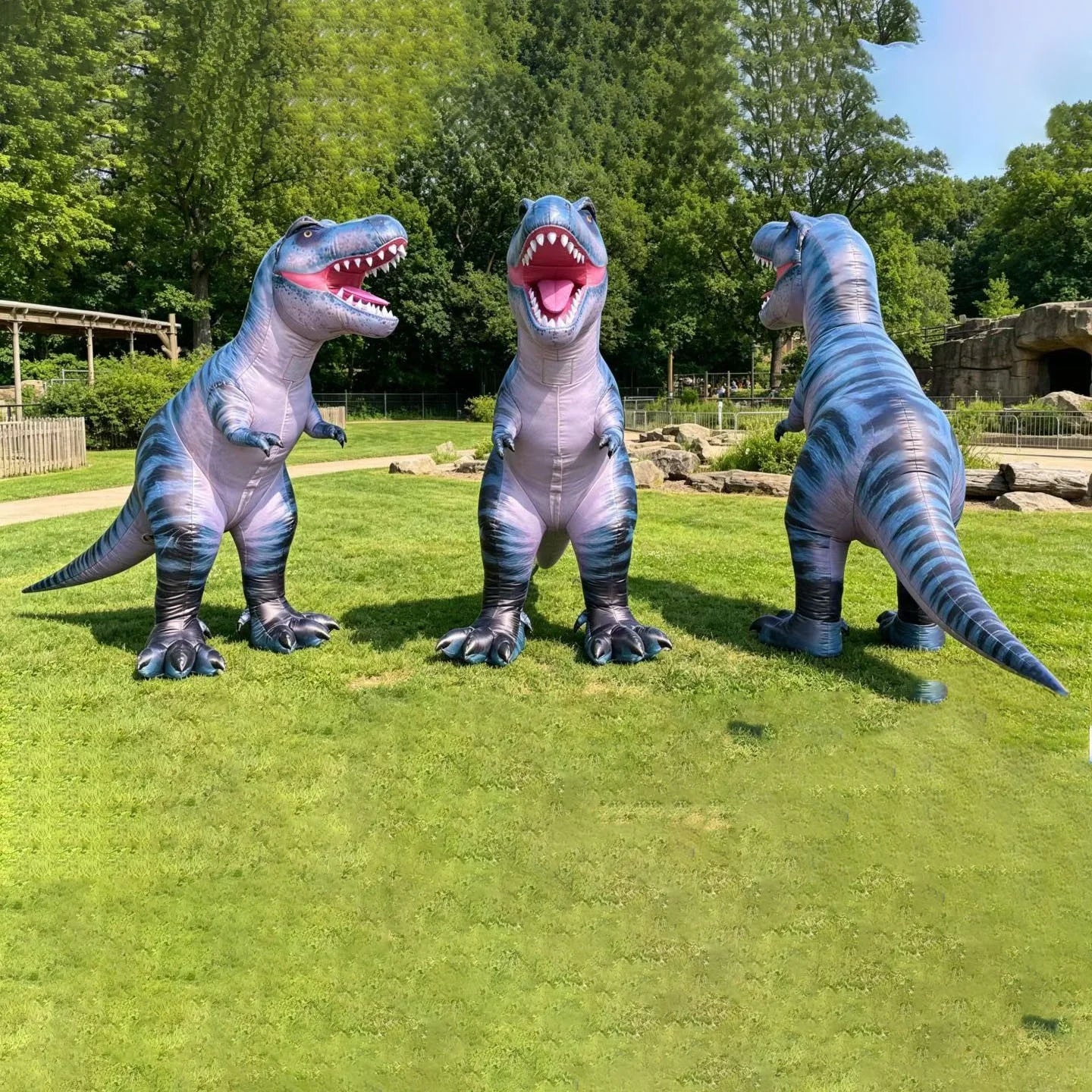 Adult Realistic Giant Life Size Inflatable Dinosaur T- Rex Costume