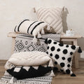 Bohemian Decorative Throw Pillow Cover 18x18 | 100% Cotton Boho Pillow Covers With Tassels Perfect for Bed or Couch