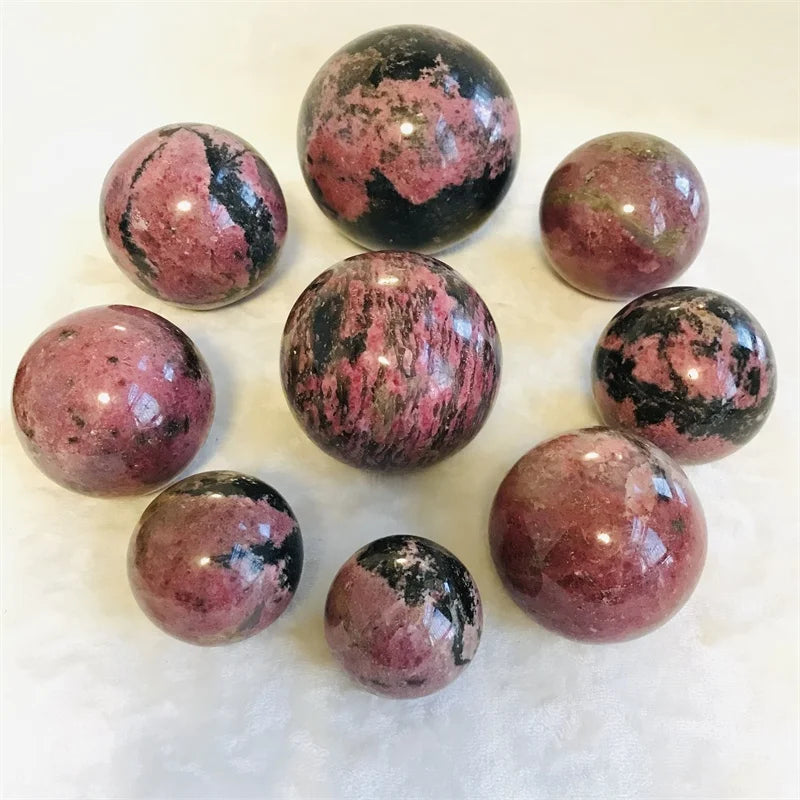 Sale Crystal Ball Price Of Rhodonite Stone Natural Rhodonite Sphere