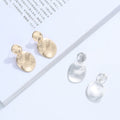 TongLing Minimalist Vintage Small Dangle Earrings Geometric Round Drop Earring for Daily Accessories