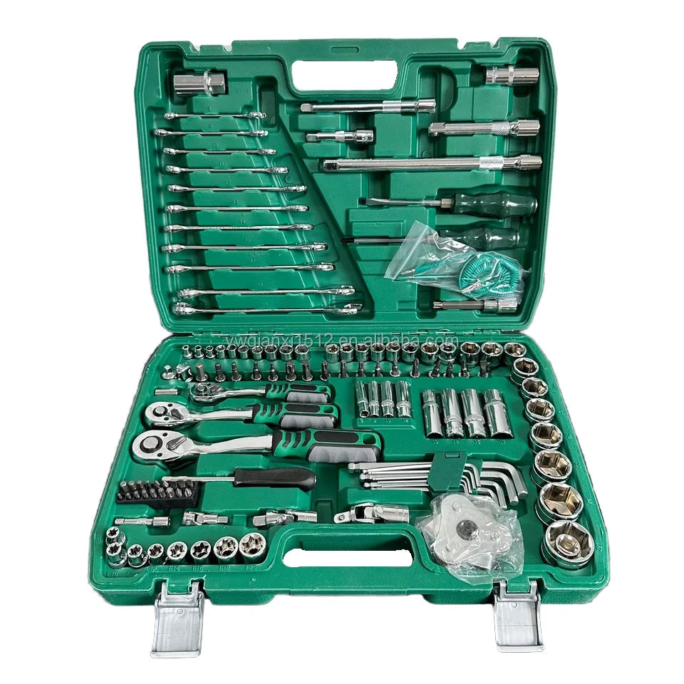 121pcs CR-V Mechanic Set Multifunctional 72T Wrench Kit Portable High-Torque Combination Box for Car Motorcycle Hand OEM