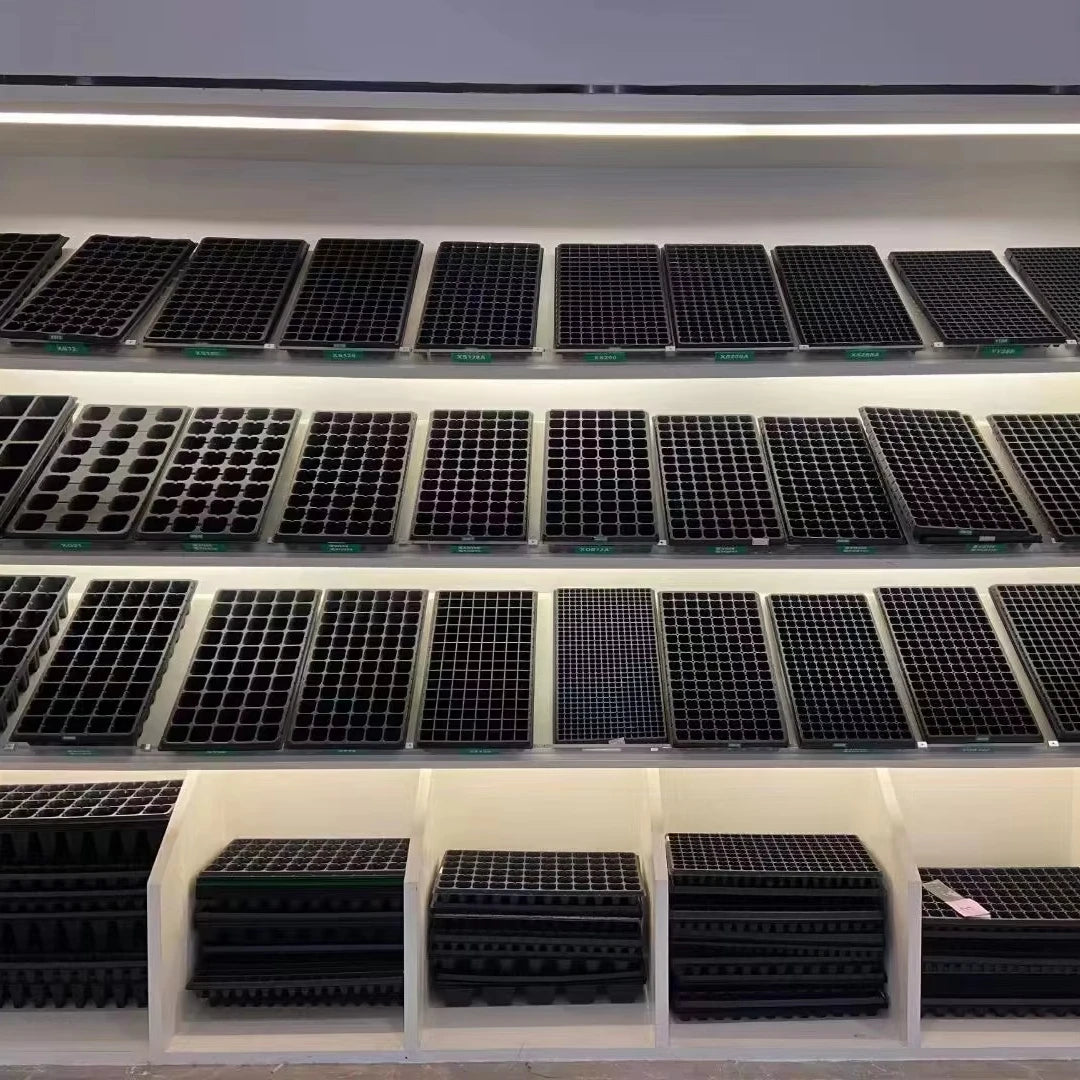 Vegetable Plant 32 50 72 98 105 128 200 288 Cells PS for Greenhouse Nursery Seed Germination Growing Tray Black Plastic Garden
