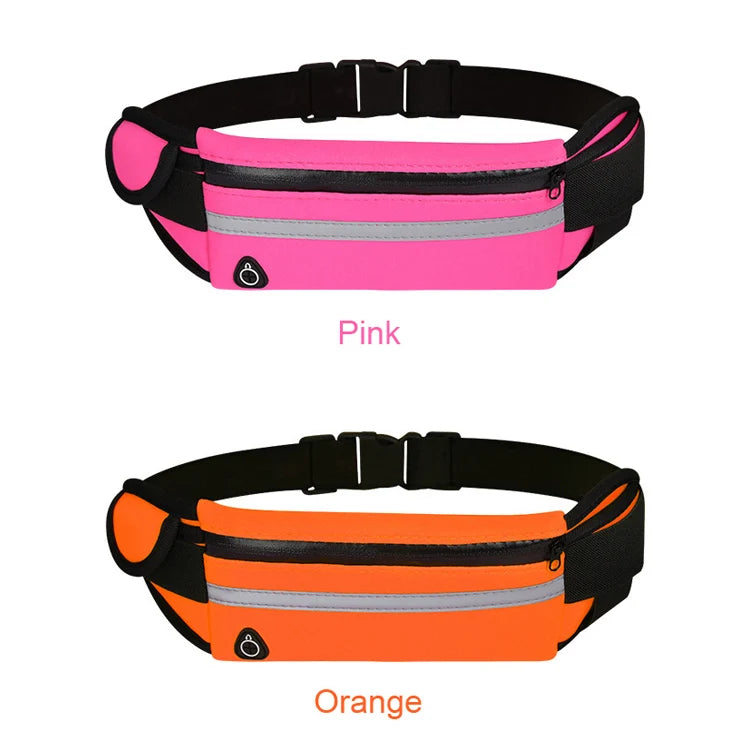 Adjustable Elastic Neoprene Waterproof Fitness Colorful Fanny Pack Belt Running Sports Waist Bag